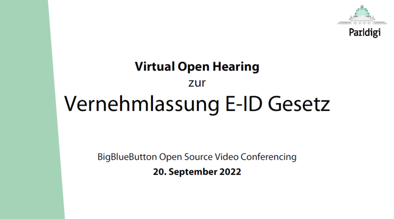 Gesamtpräsentation E-ID Open Hearing