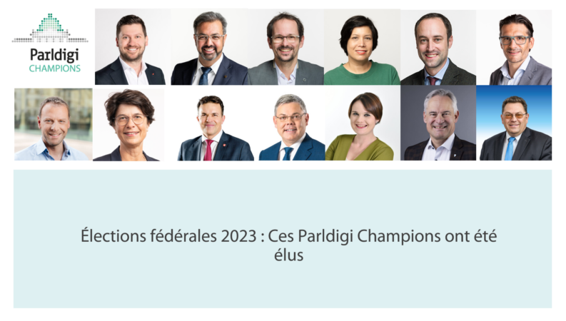 éléctions fédérales 2023 champions elus