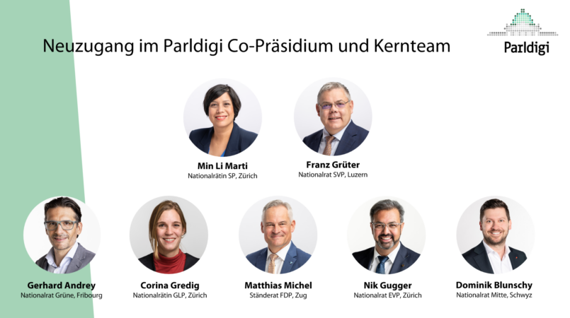 Neuzugang Parldigi Kernteam und Co-Präsidium